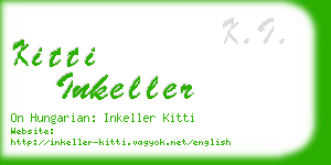 kitti inkeller business card